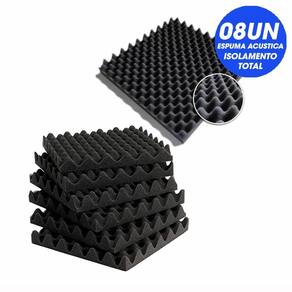 Kit com 8 paineis acusticos isolamento de som total 50x50