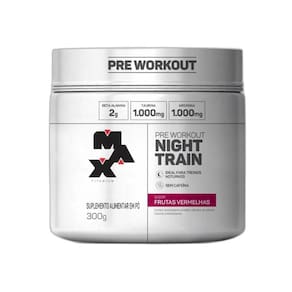 Pre treino noturno night train sem cafeína sabor frutas
