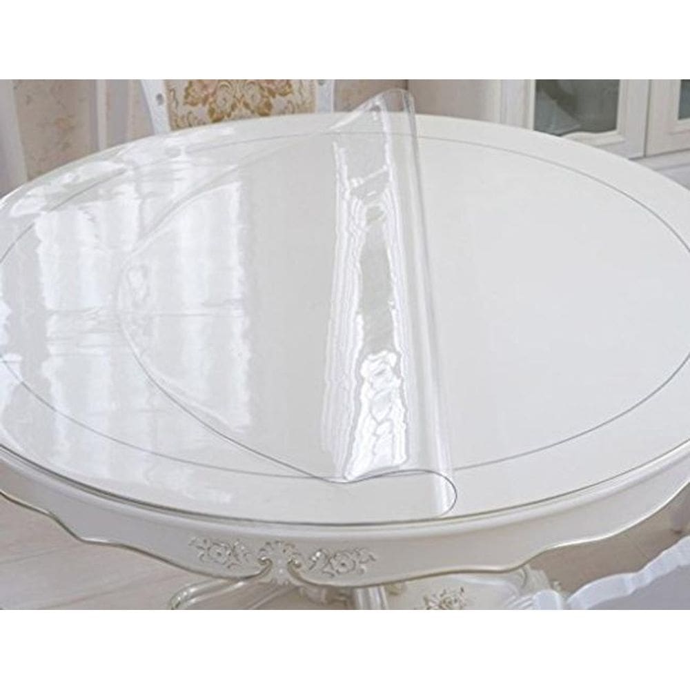 Toalha de mesa redonda plastico transparente 80cm diâmetro