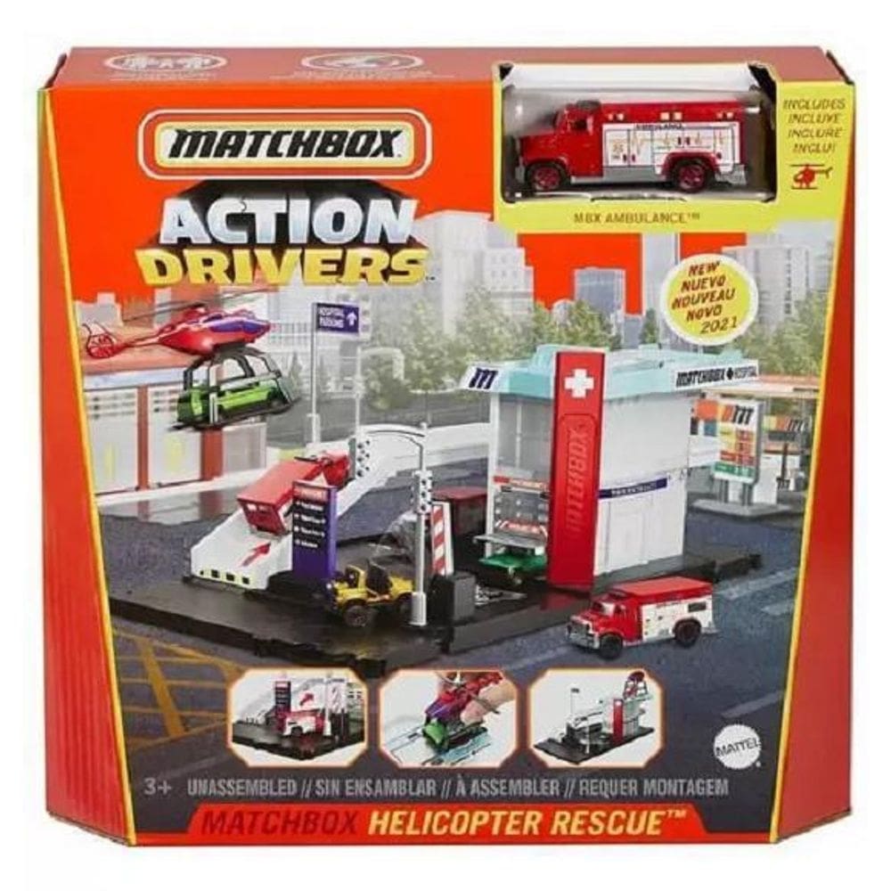 Pista matchbox - conjunto action drivers und mattel