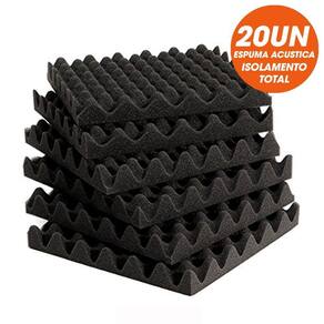 Kit com 20 melhores espumas de isolamento acustico 50x50x3
