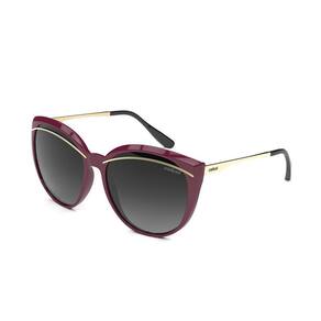 Óculos de sol colcci amélia bordô e dourado l cinza degradê
