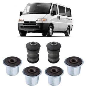 Kit 6 bucha mola traseira suspensão peugeot boxer 1998-2007