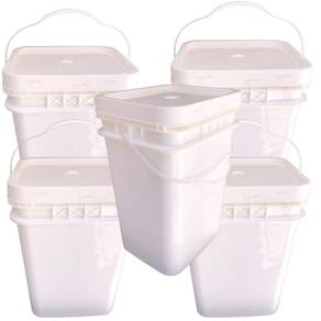 Balde 20l com tampa retang p colocar no freezer 5 pçs