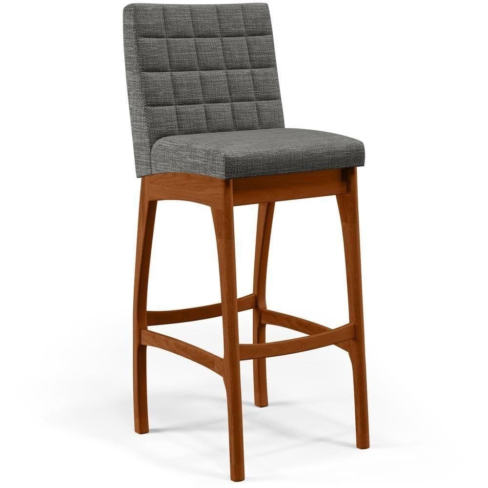 Banqueta Alta Para Cozinha B04 Cinza Escuro