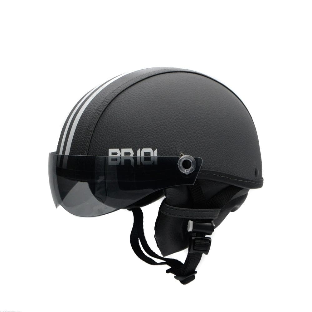 Capacete coquinho scooter elétrica bike grafite viseira