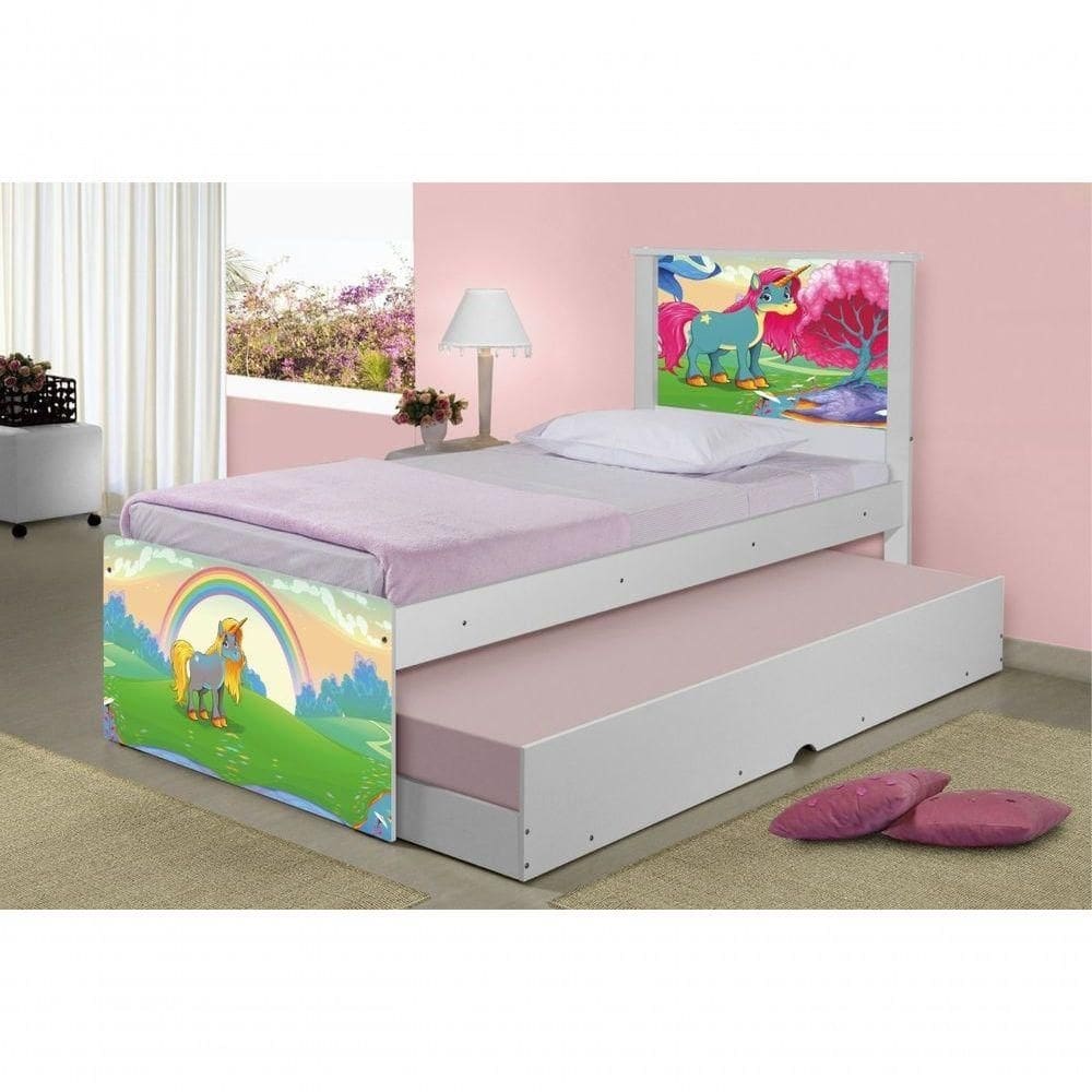 Bicama Unicórnio Feliz Com Colchões