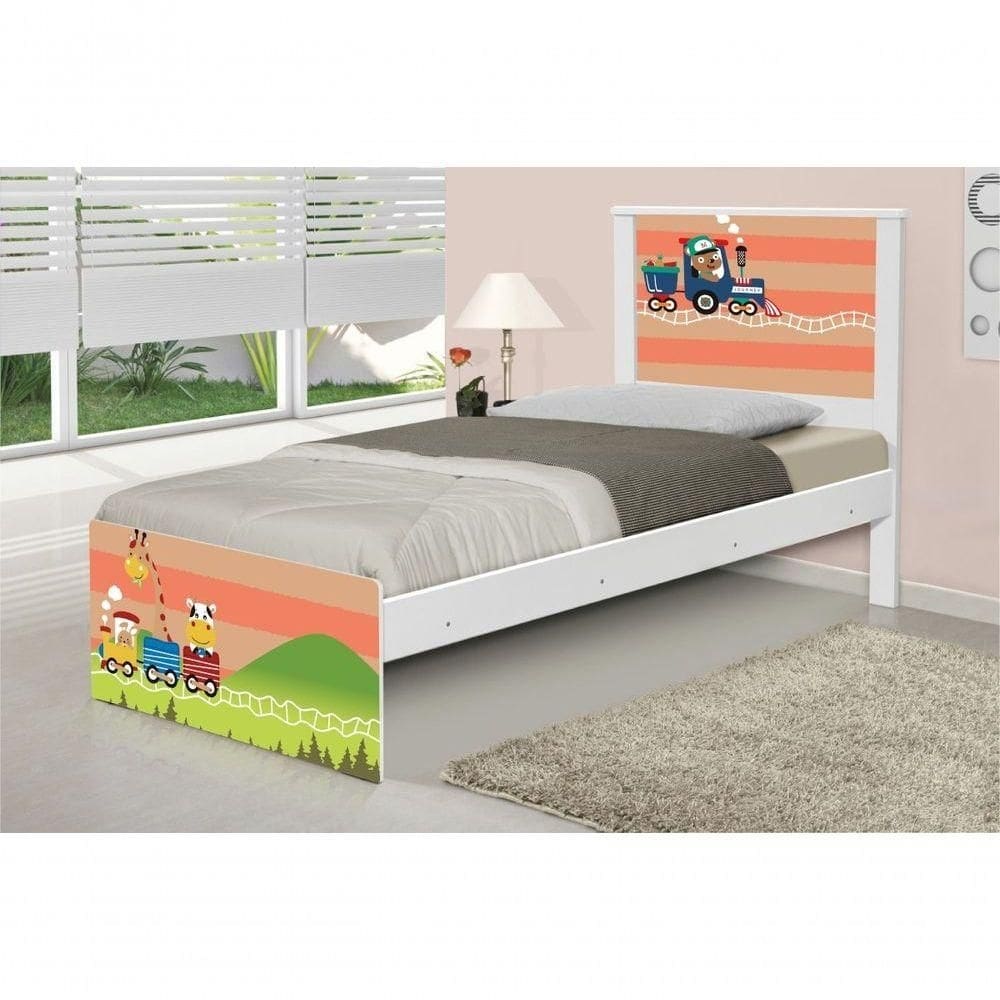 Cama Solteiro Trenzinho Com Colchão