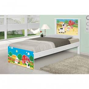 Cama Solteiro Fazendinha Colorida Com Colchão