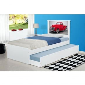 Cama Bibox Solteiro Carro Classic Red