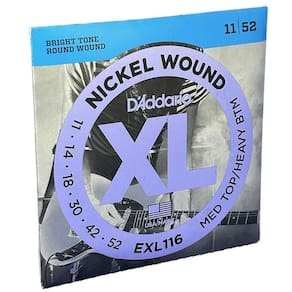 Jogo De Cordas D`Addario Guitarra 11-52 Exl116 Med Top