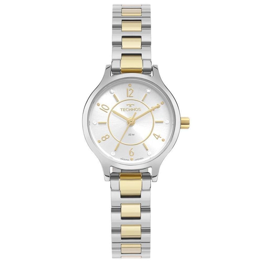 Relógio technos feminino elegance mini bicolor 24mm