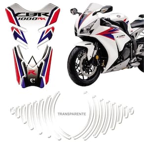 Protetor De Tanque Honda Cbr 1000 R E Protetor Lateral Branco