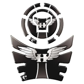 Kit Adesivo Protetor Tanque E Bocal Moto Honda Acima 2018 Asa Preto Preto