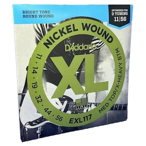 Jogo De Cordas D`Addario Guitarra 11-56 Exl117 X Med Top