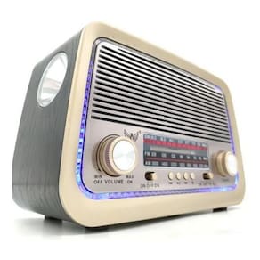 Rádio retrô antigo altomex bluetooth lanterna fm am usb