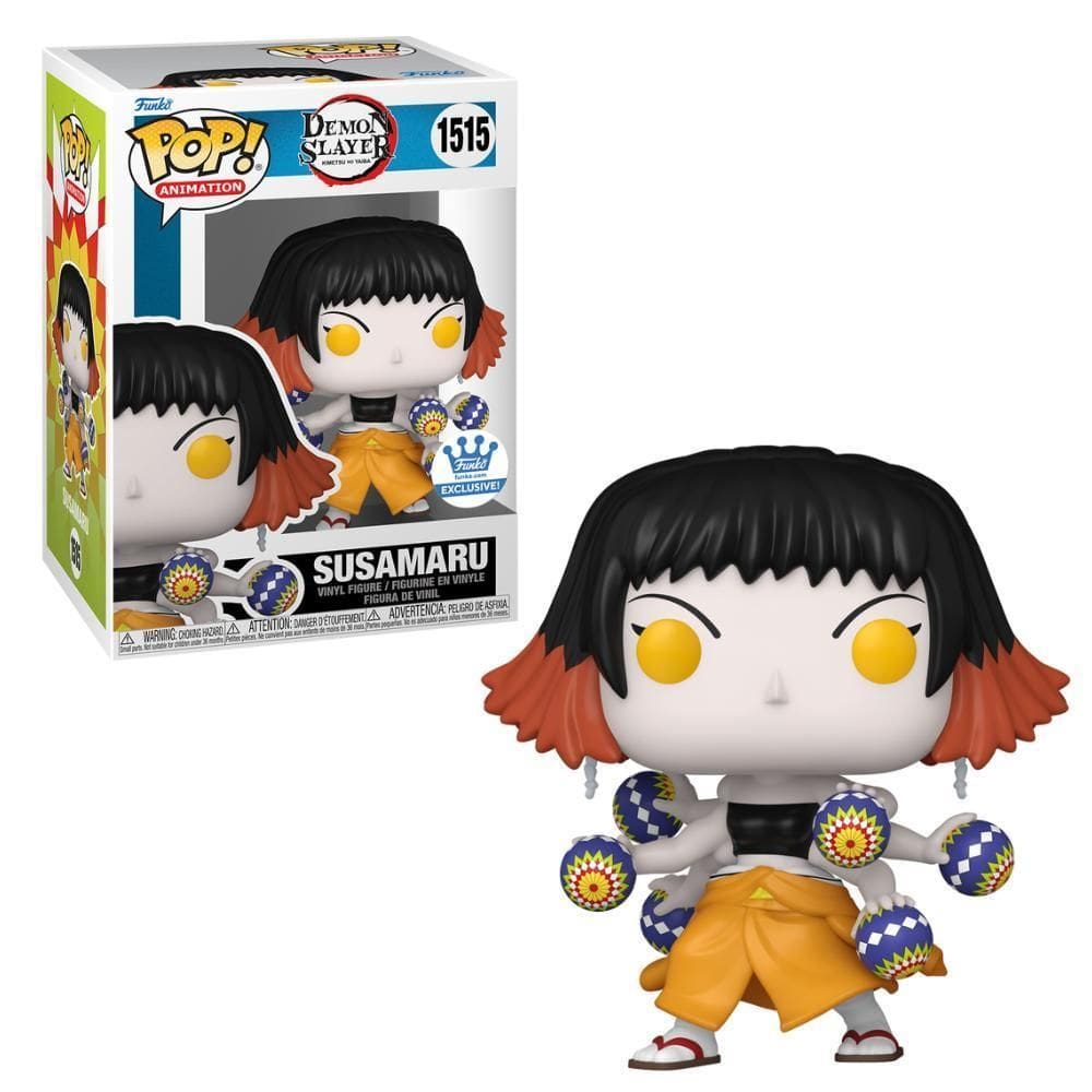 Boneco funko pop demon slayer - susamaru with temari balls