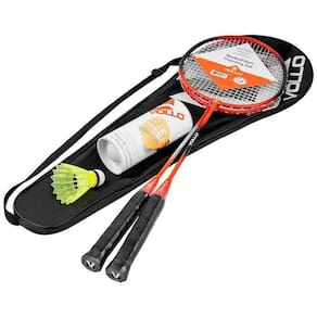 Kit Badminton 2 raquetes c/ 3 petecas Strong - Vollo