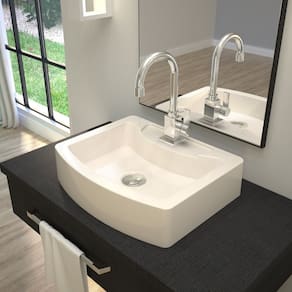 Kit Cuba RT41 com Torneira Luxo 1195 Metal e Válvula Click 1 Polegada B e Sifão Pvc e Flexível Compace Bege