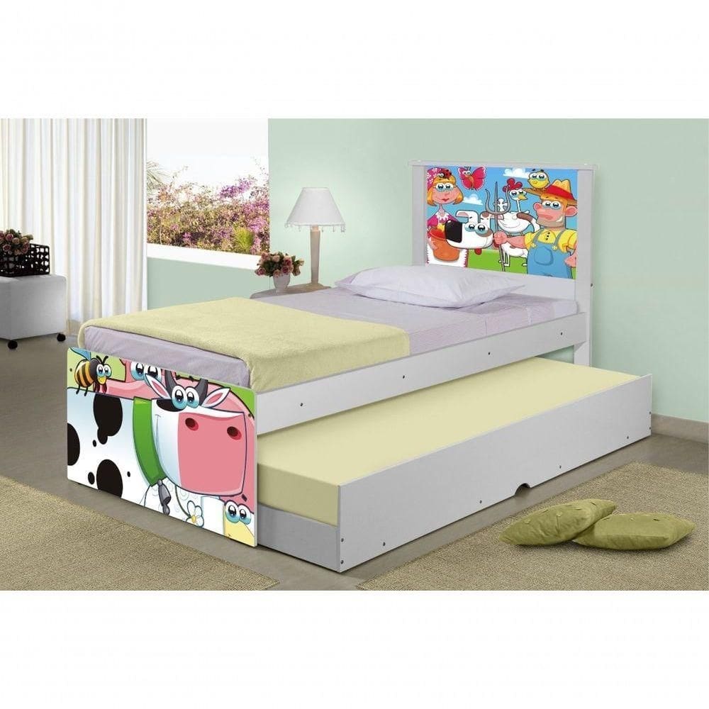 Bicama Juvenil Adesivada Fazendinha Feliz