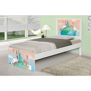 Cama Solteiro Volta Ao Mundo Com Colchão