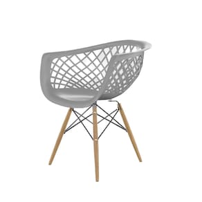 Cadeira para Sala de Jantar Web Dsw Cinza Brasão