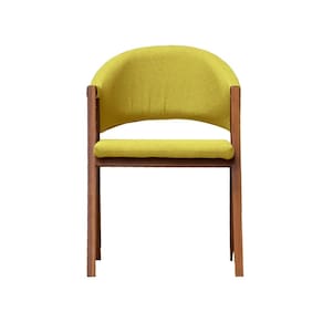 Cadeira de Jantar Essencial Luxo Veludo Amarelo