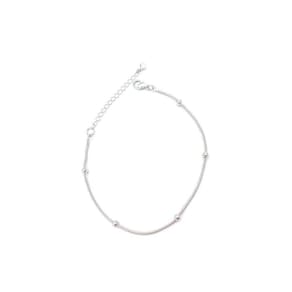 Pulseira Bolinhas Clássica Folheada A Ródio