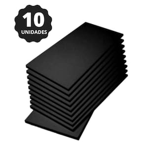 Placa de espuma acústica lisa antichamas kit c/10 50x25x2