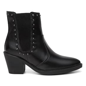 Bota Feminina Cano Curto Couro Zíper Casual + Bolsa Roma