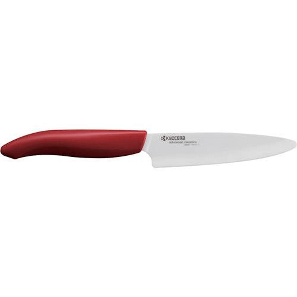 Faca ceramica branca 4.5” cabo vermelho