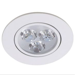 Kit 10 lâmpadas led 3w spot redondo embutir bco quente bivol