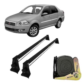 Rack teto bagageiro fiat siena 1999 até 2016 e cinta catraca