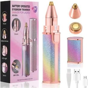 Depilador facial 2 em 1 sobrancelha buço nariz axilas usb shop