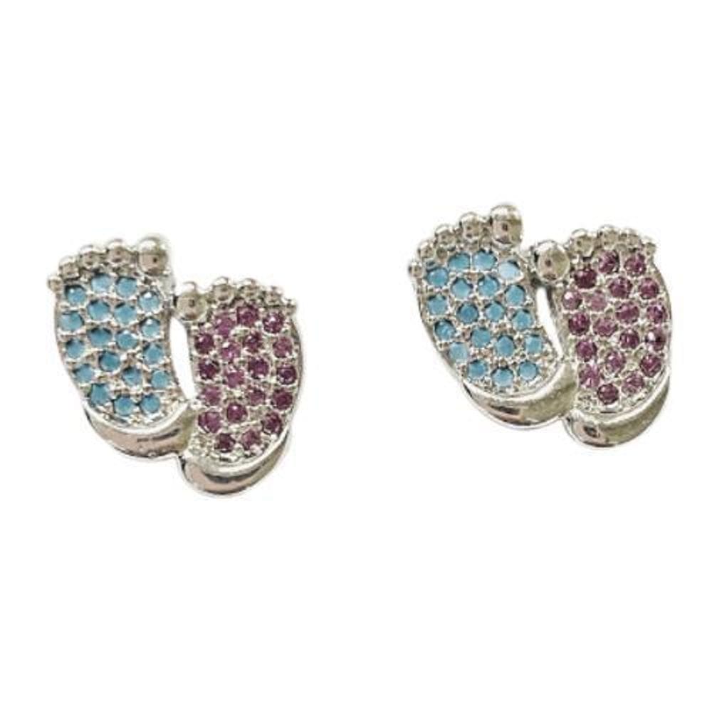 Brinco De Pé Banhado A Ouro Com Zircônias