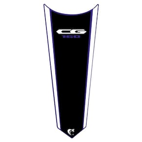 Adesivo Faixa Gravata Tanque Moto Cg Titan 125/150/160 Preto/azul Cor Cg 160