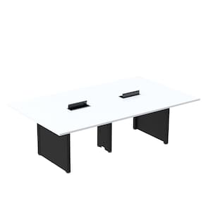Mesa de Reunião 3200x1400 Mrcpb3214pp Branco/Preto