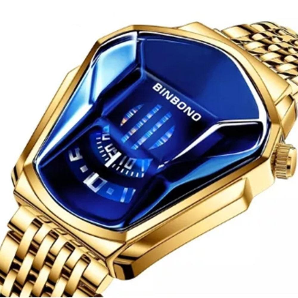 Relogio Luxuoso Binbond Luminoso Hora Digital