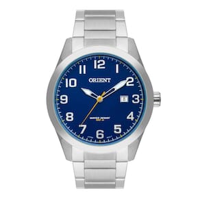 Relógio orient masculino mbss1360 d2sx azul aço analogico