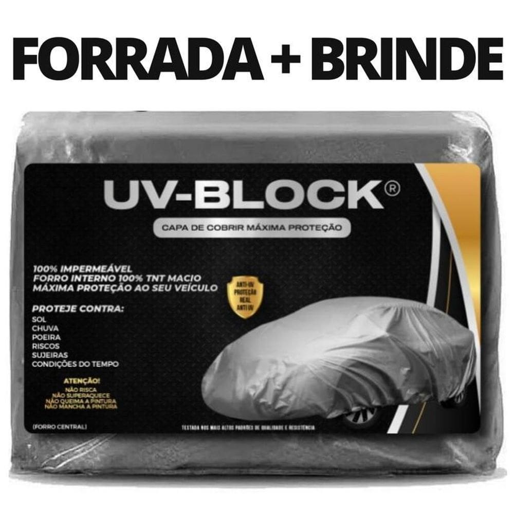 Capa cobrir carro forrada 100% impermeável uv-block protege