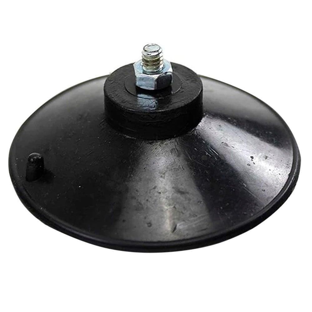 30 Ventosa De 90Mm 9 Cm Em Pvc Preto Com Parafuso E Porca