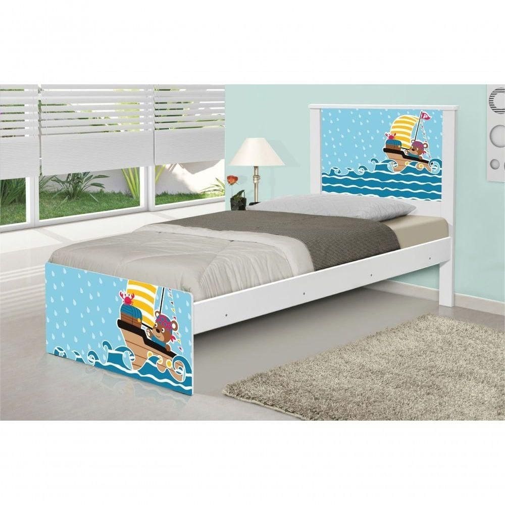 Cama Solteiro Ursinho Pirata Com Colchão