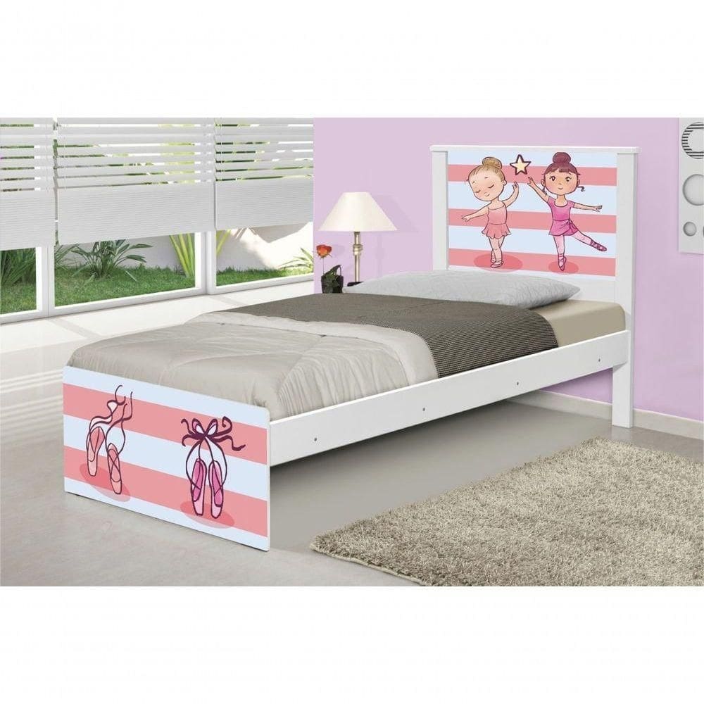 Cama Solteiro Bailarinas Com Colchão