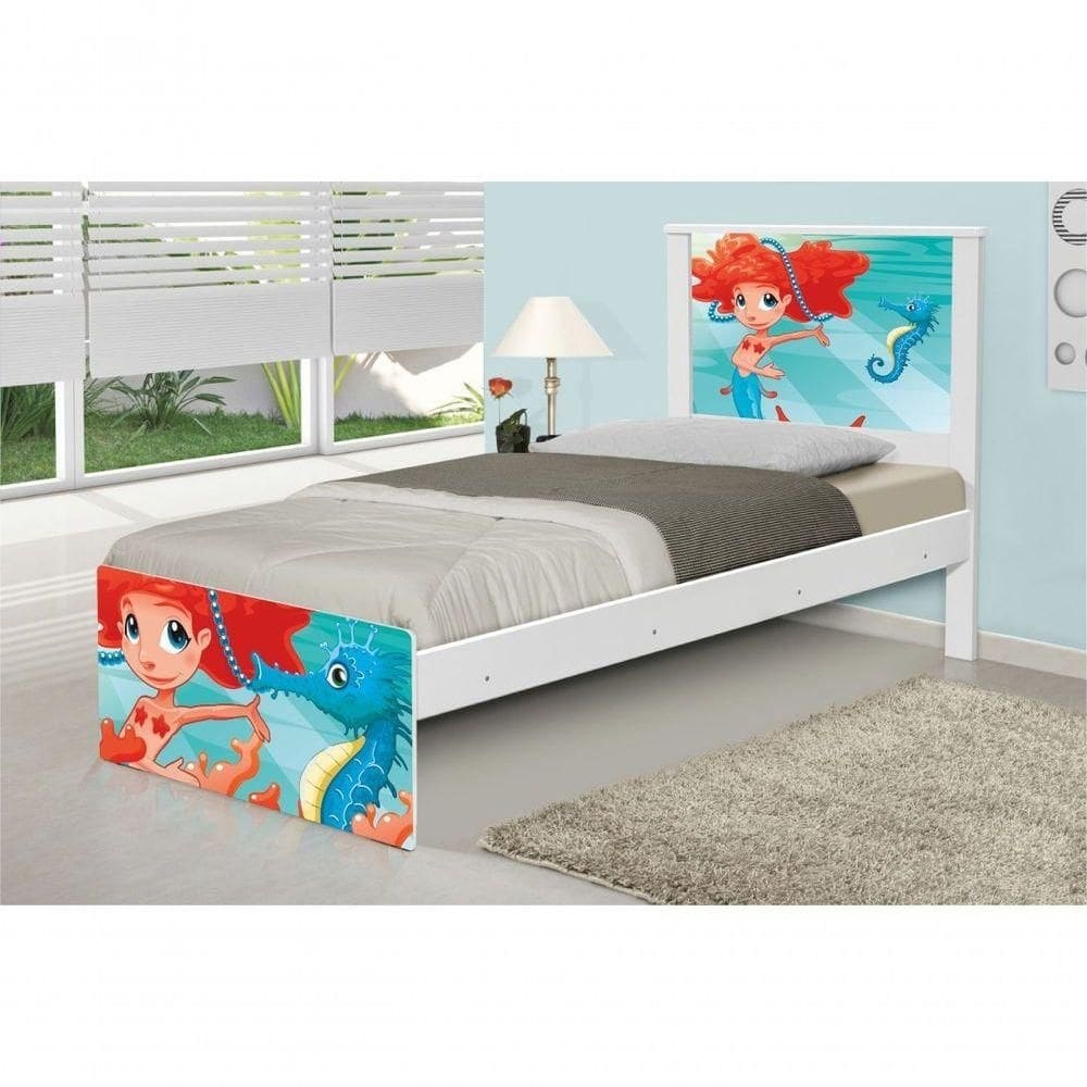 Cama Solteiro Sereia Ruiva