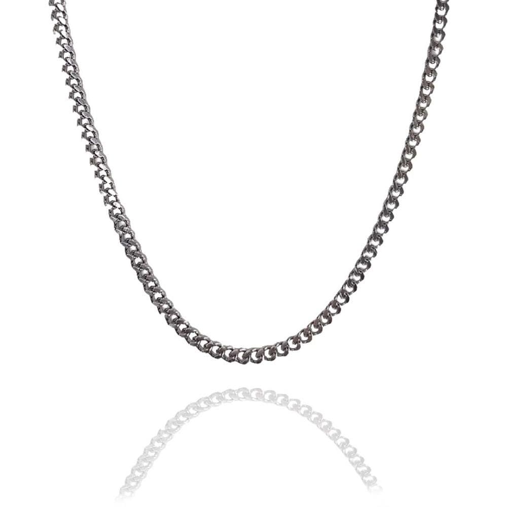 Colar Corrente Grumet 5mm Aço Inox [F027]