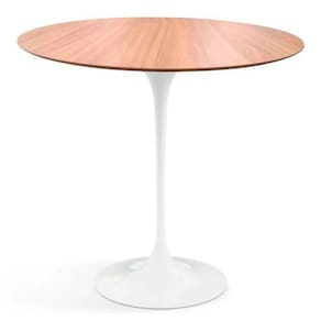 Mesa Lateral Tulipa Saarinen 41Cm Tampo Freijó Branco
