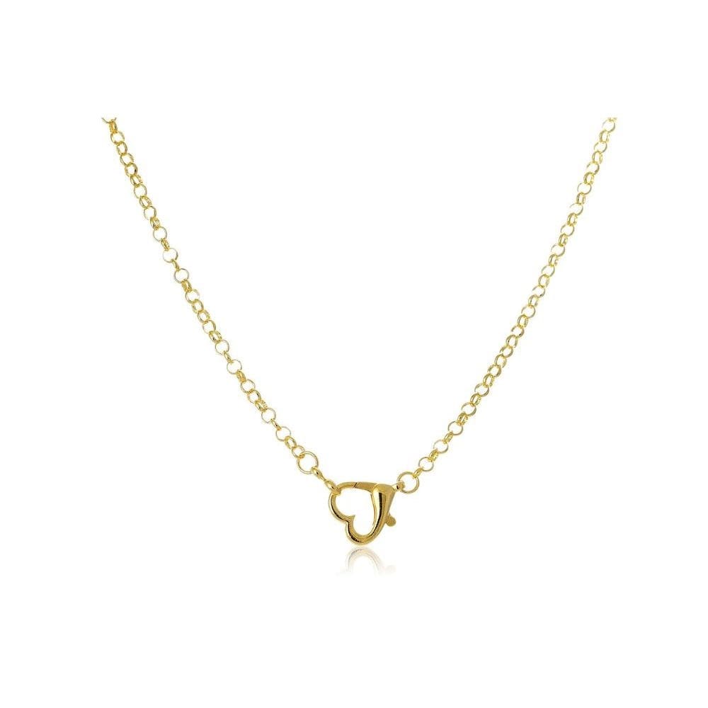 Pulseira Com Design De Elos Finos E Fecho De Coração Folheado Em Ouro 18k [F027]