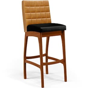 Banqueta Alta Cozinha Sala De Jantar B04 Whisky Preto