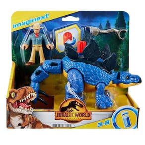 Dinossauro stegosaurus e dr grant jurassic world - mattel