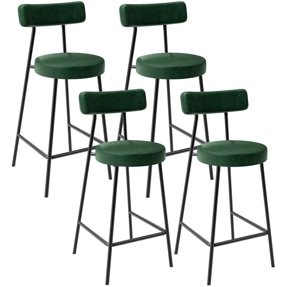 Kit 04 Banquetas Baixa Para Cozinha Sala De Jantar Bar Bancada Milão L02 Facto Verde Musgo